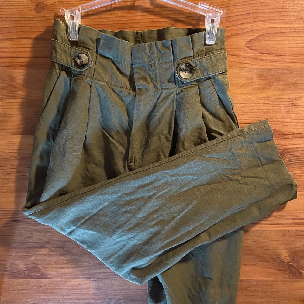 Khaki Buttoned Pants XS - Zara
